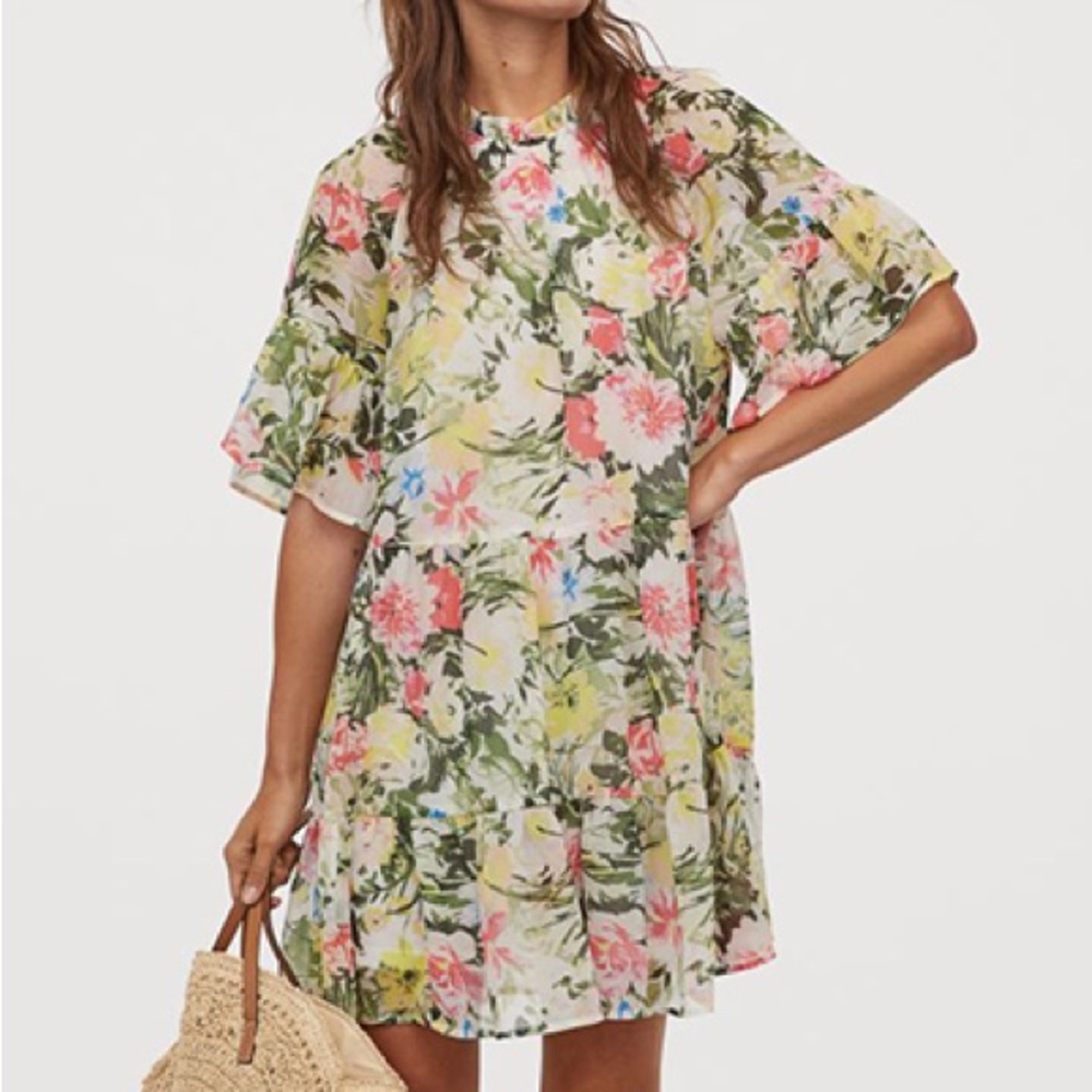 2/$25 H&M Floral Tiered Mini Dress